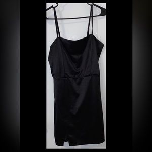 Better Be black mini dress w/slit by alx couture size L